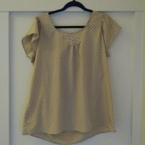 Oh! Mama Maternity short sleeve blouse polka dots
